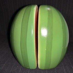 Rare Split Watermelon Salt and Pepper Halves Shakers
